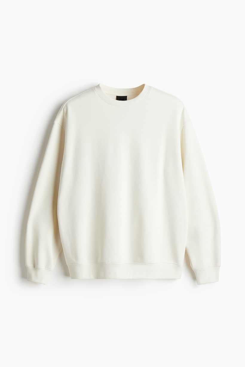 Loose Fit Sweatshirt - Cream