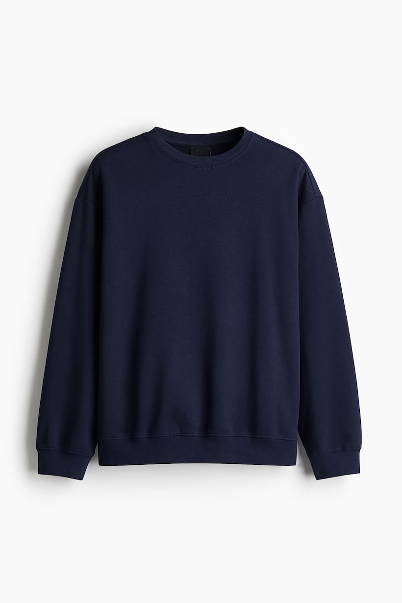 Loose Fit Sweatshirt - Navy Blue