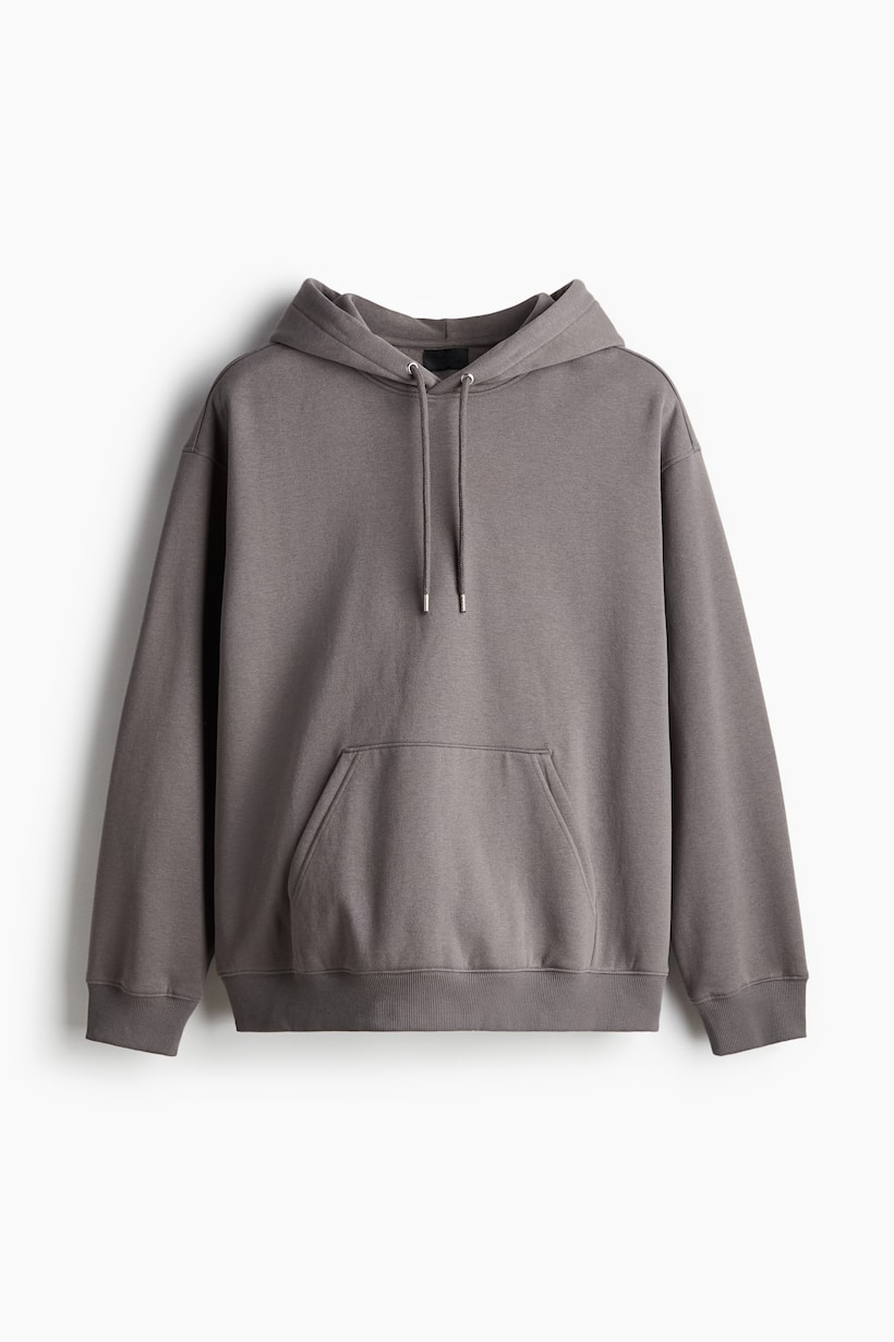 Basic Loose Fit Hoodie - Dark Taupe