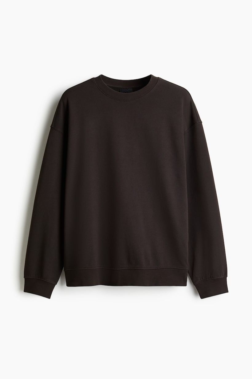 Loose Fit Sweatshirt - Brown