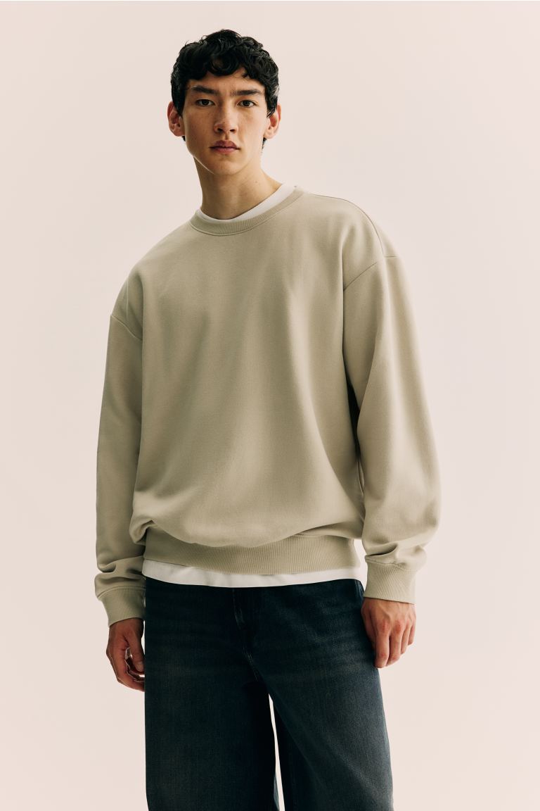 Loose Fit Sweatshirt - Khaki