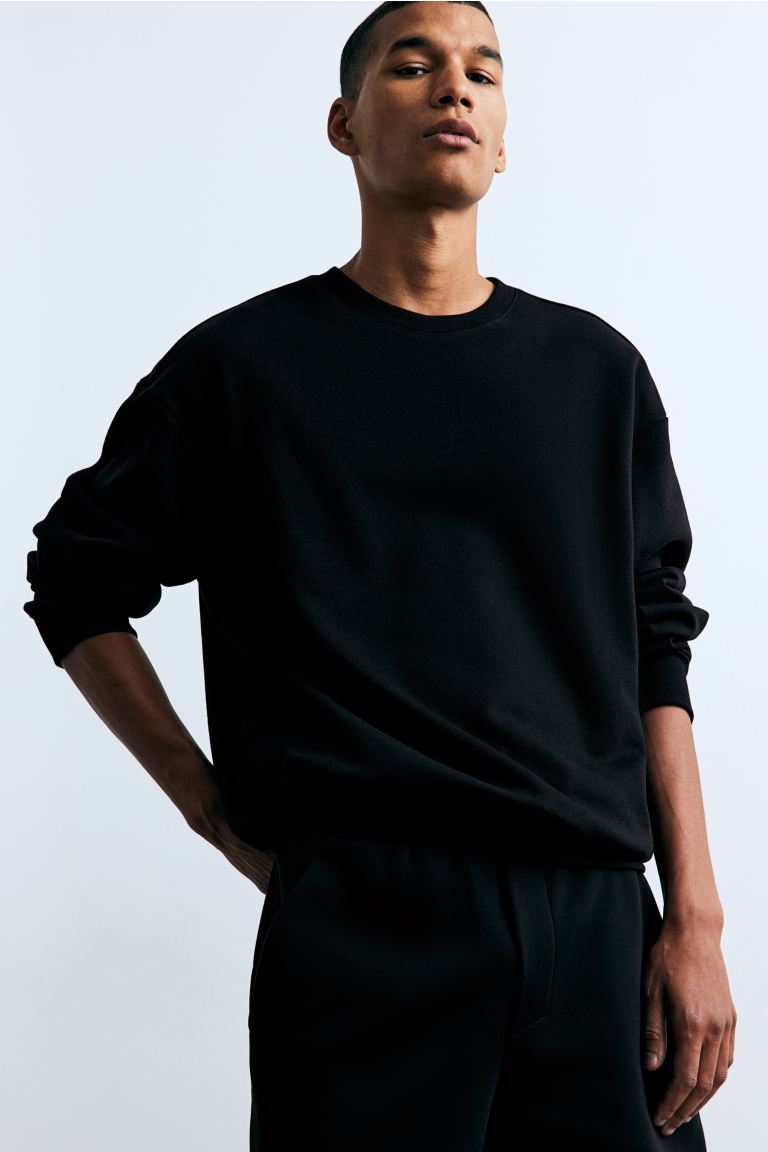 Loose Fit Sweatshirt - Black