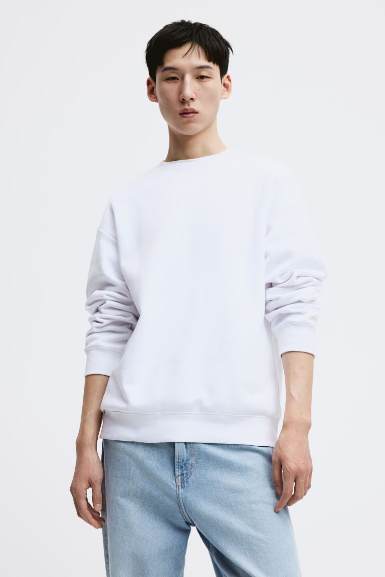 Loose Fit Sweatshirt - White