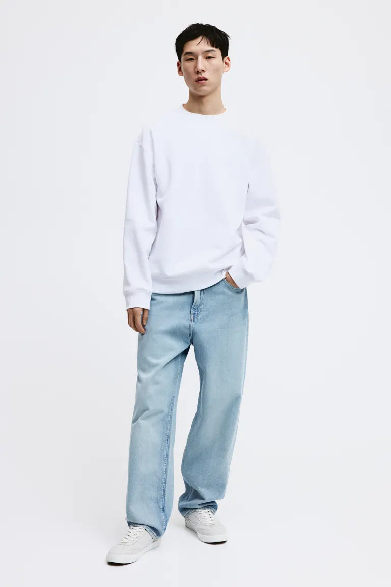 Loose Fit Sweatshirt - White