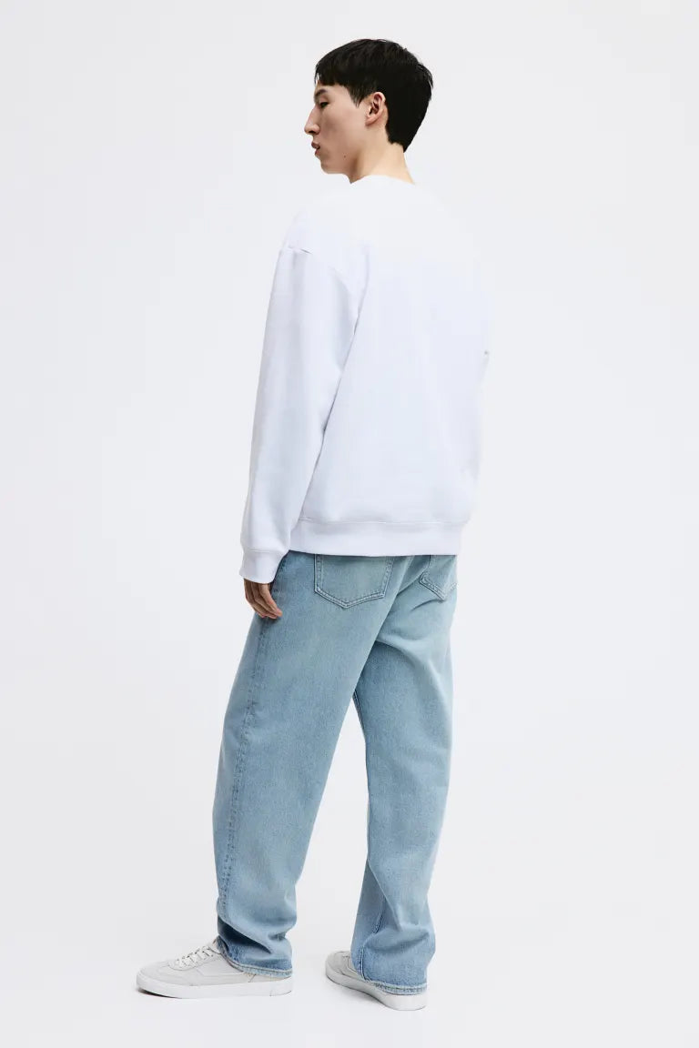 Loose Fit Sweatshirt - White