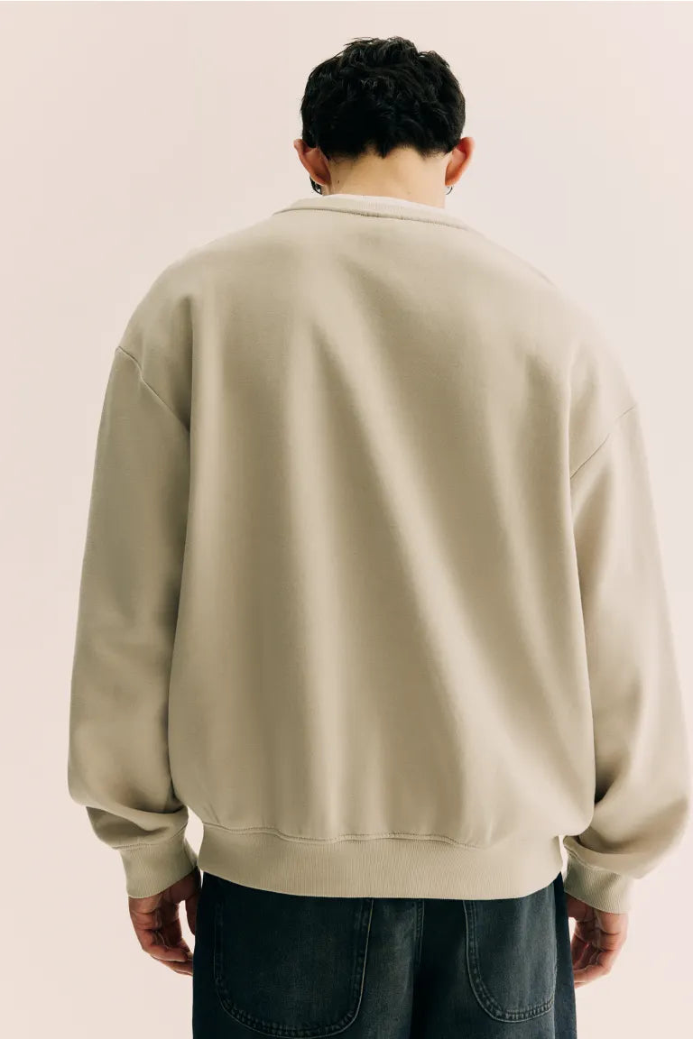 Loose Fit Sweatshirt - Khaki